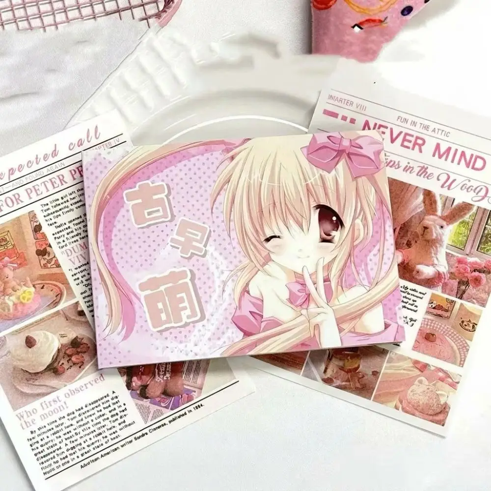

Anime Girl Art Sticker Book Cut Film Sheets Pastel Colors Scrapbook Stickers Japanese Style Booklet Format Sticker Album