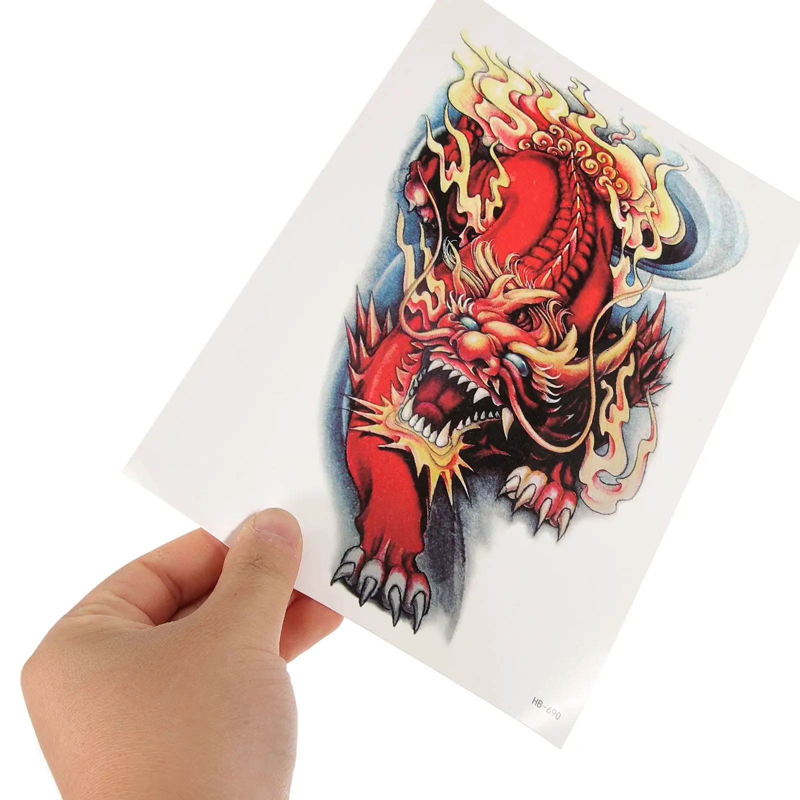 

4 Sheets Tattoo Stickers Waterproof Temporary Tattoo Men Flower Arm Fake Tattoos Body Art for Party Holiday