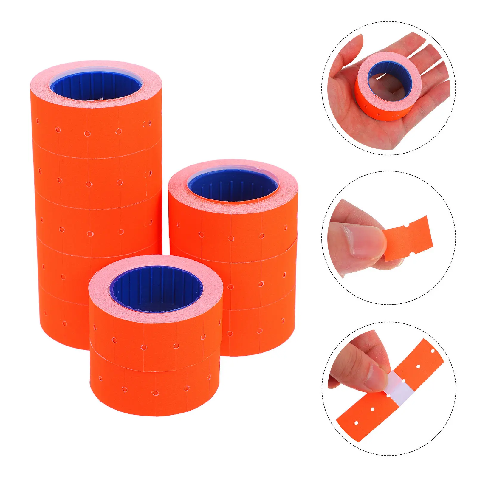 

10 Rolls Pricemarker Labels Price Tag Paper Clear Printing Colored Label Stickers Versatile Use Office Warehouse Inventory