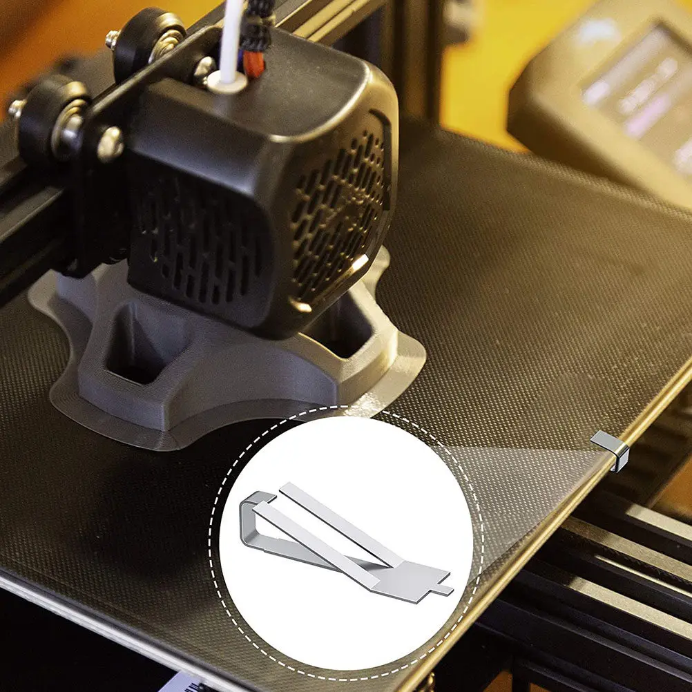 

10Pcs Glass Platform Retainer Stainless Steel Stable Clips Easy Install 3D Printer Hot Bed Glass Clamp Spring Turn Clips
