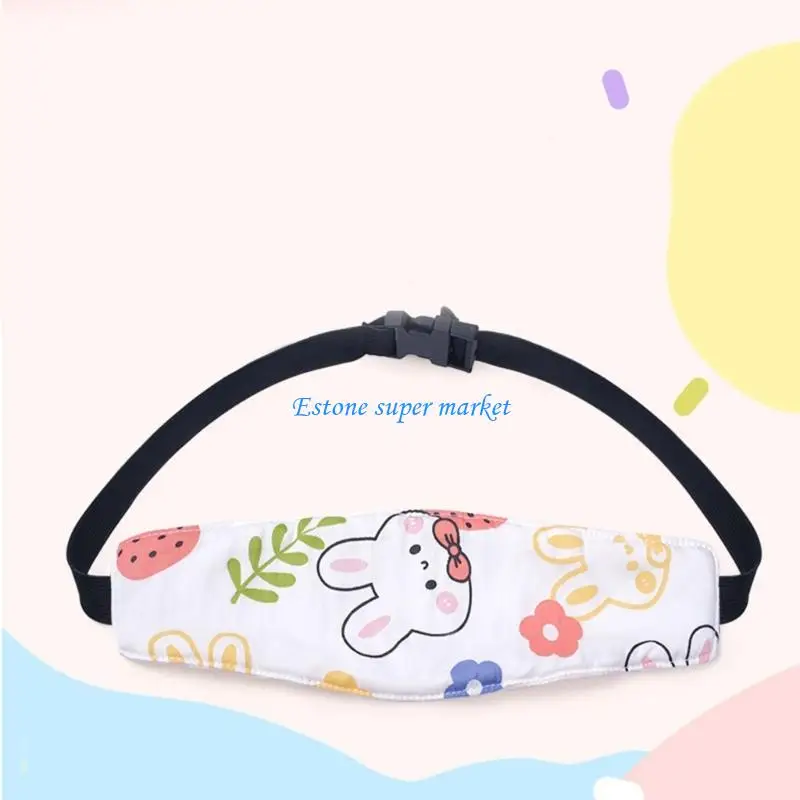 090B حزام تثبيت رأس الطفل المرن لدعم سلامة عربات الأطفال، يمكن غسله في الغسالة #2