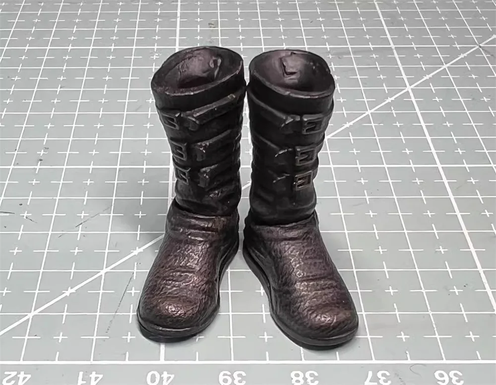 

Hot Sales 1/12th 3ATOYS Fashion Black Solid Shoe Boots Accessories PVC Material For 6" Action Figure Scene Component DIY