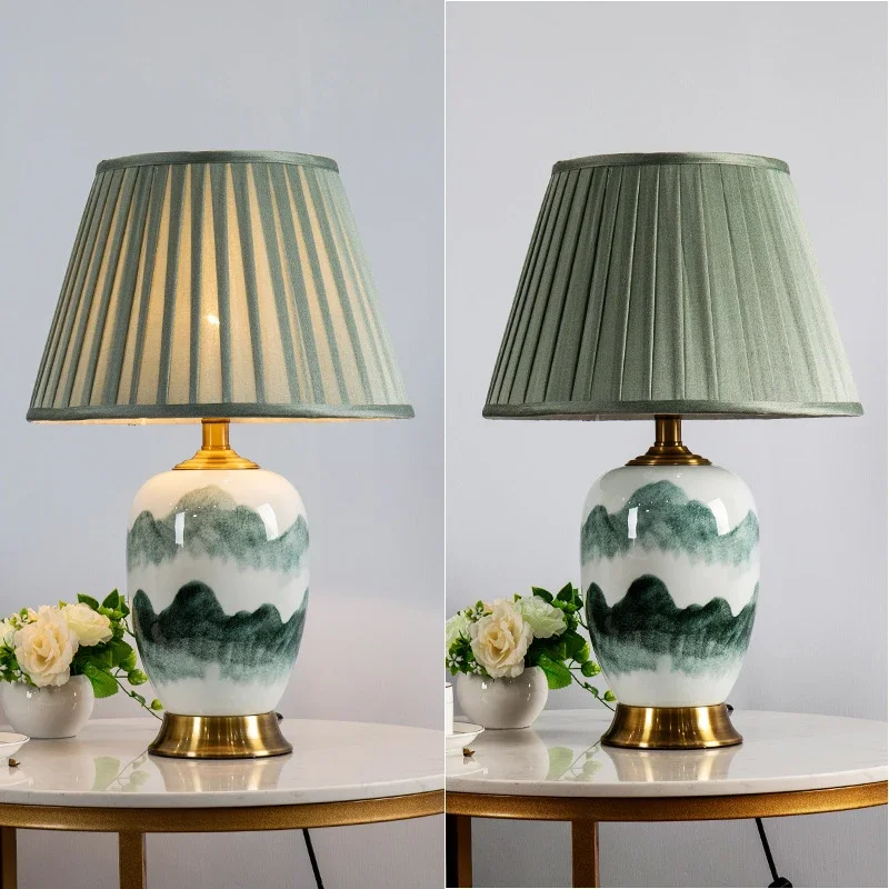 KERWIN Contemporary CeramicTable Lamp Luxury Creativity Living Room Bedroom Study Hotel Engineering Desk Light