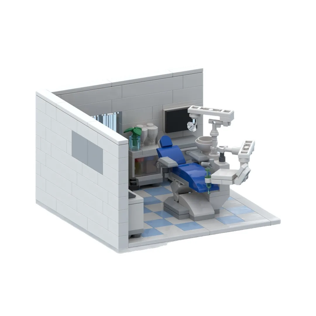 Blocs de construction série d'architecture MOCJ, 291 pièces, assemblage de clinique dentaire, modèle d'hôpital, jouets, cadeau de vacances