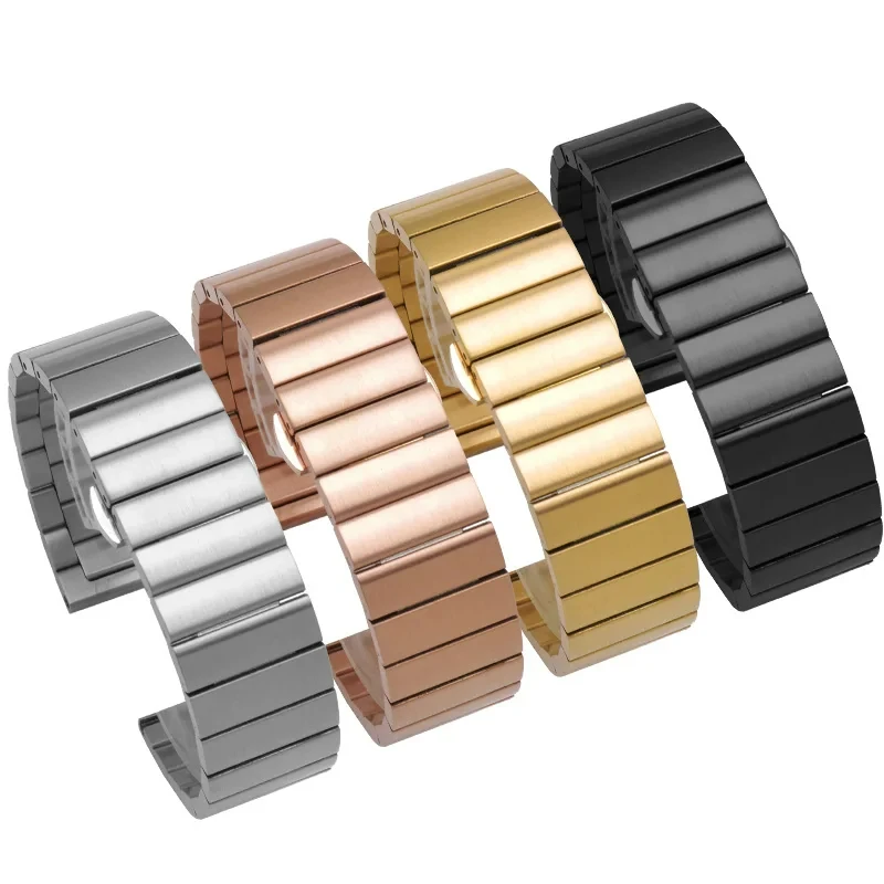 

Smart watch accessories Stainless steel watchband 20 22mm silver golden bracelet For Samsung Gear S3/S2/S4Sport Active2