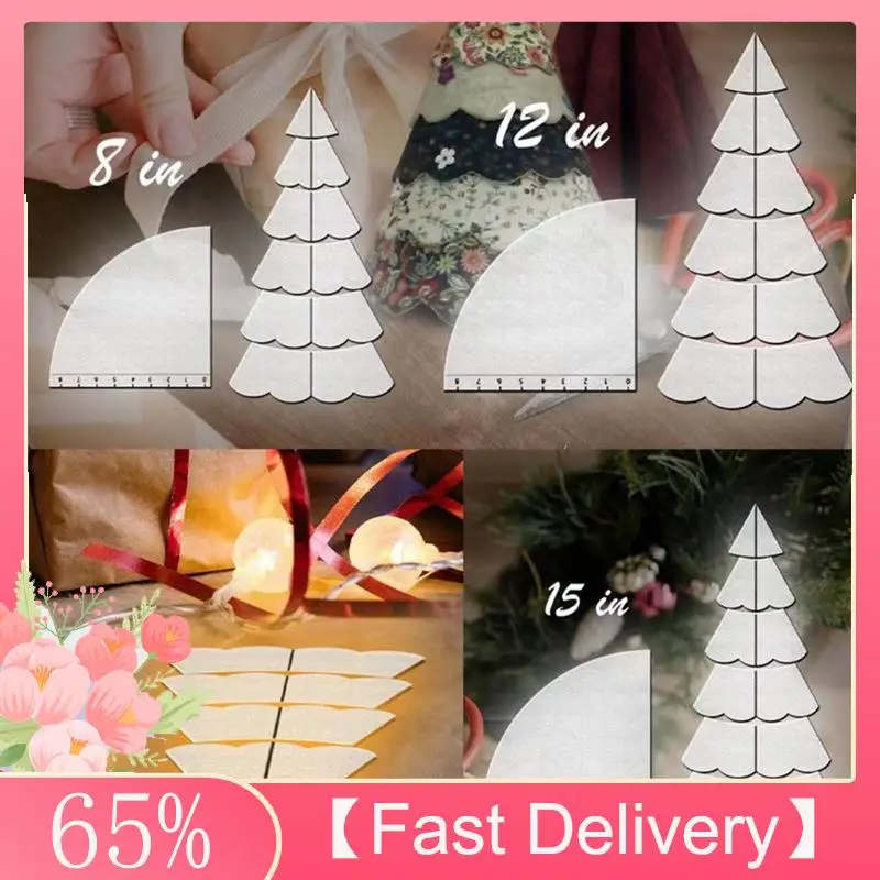 ~A61Z DIY Sewing Ruler Handmade Christmas Tree Quilting Template Set Multifunctional Sewing Pattern Tool 15 Inch