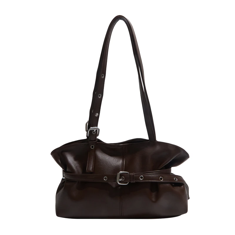 

Stylish Vintage Women'S Diaper Bag Elegant Crossbody Large Capacity Leather Luxury Designer Commuter Bag Simple Fashion Trend