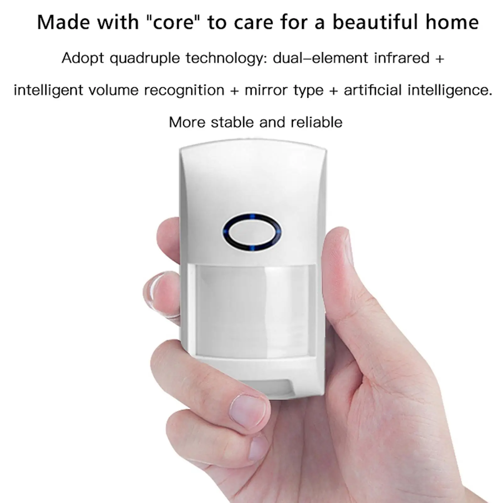 เซ็นเซอร์ตรวจจับการเคลื่อนไหว PIR ไร้สายความปลอดภัยในบ้านเครื่องตรวจจับอินฟราเรดกลางแจ้ง