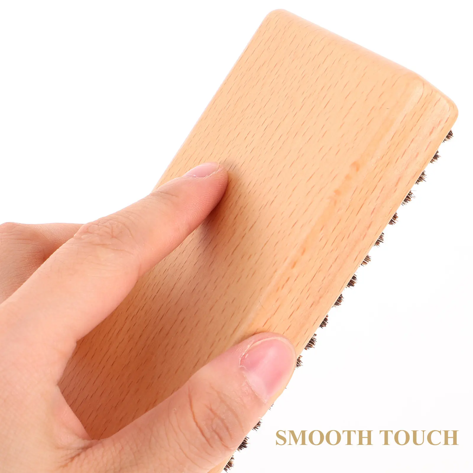 Ski Wax Removal Brush Snowboard Base Cleaner Wooden Handle Elastic Bristles Portable Tuning Tool
