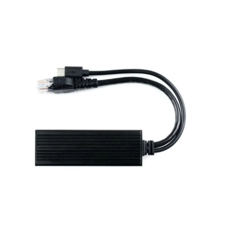 Waveshare Industrial PoE Splitter, Gigabit Ethernet, 5V 2.5A, Type-C Interface, Network Surveillance