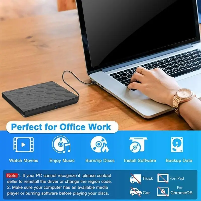 

R9UB USB3.0 Multi Portable DVD Writer Drive External DVD for Burner for La