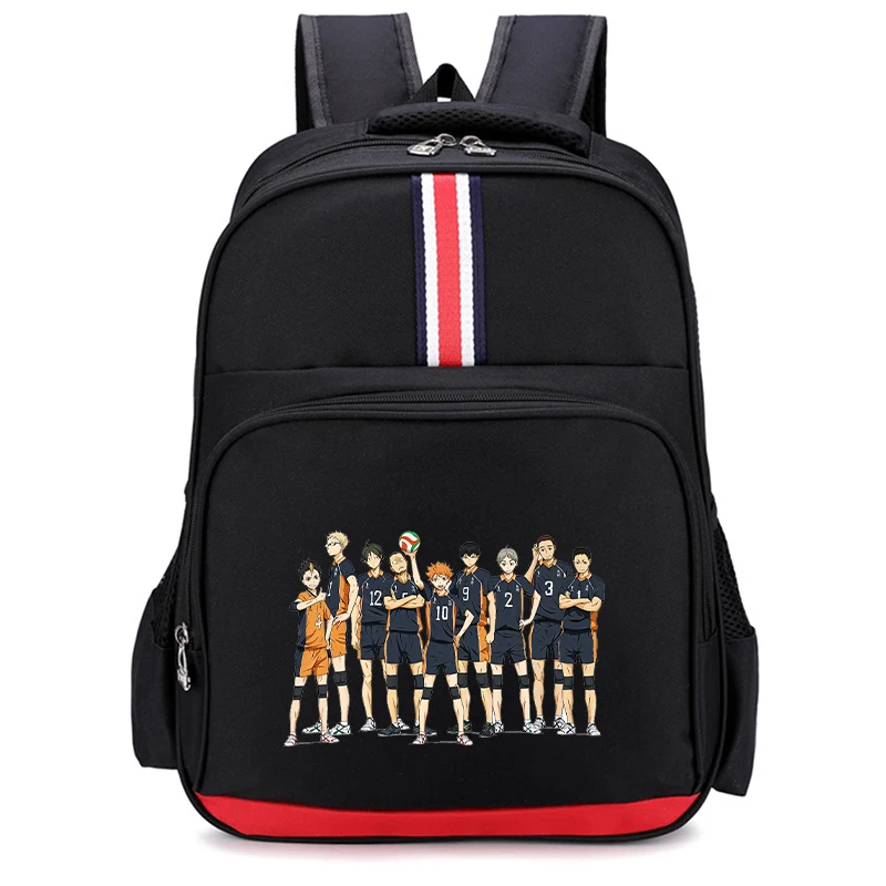 Haikyuu School Bag Karasuno Shoyo Hinata Movie Anime Cartoon Printed Kid Boy Student Supplies Backpack Teenager Storage Knapsack