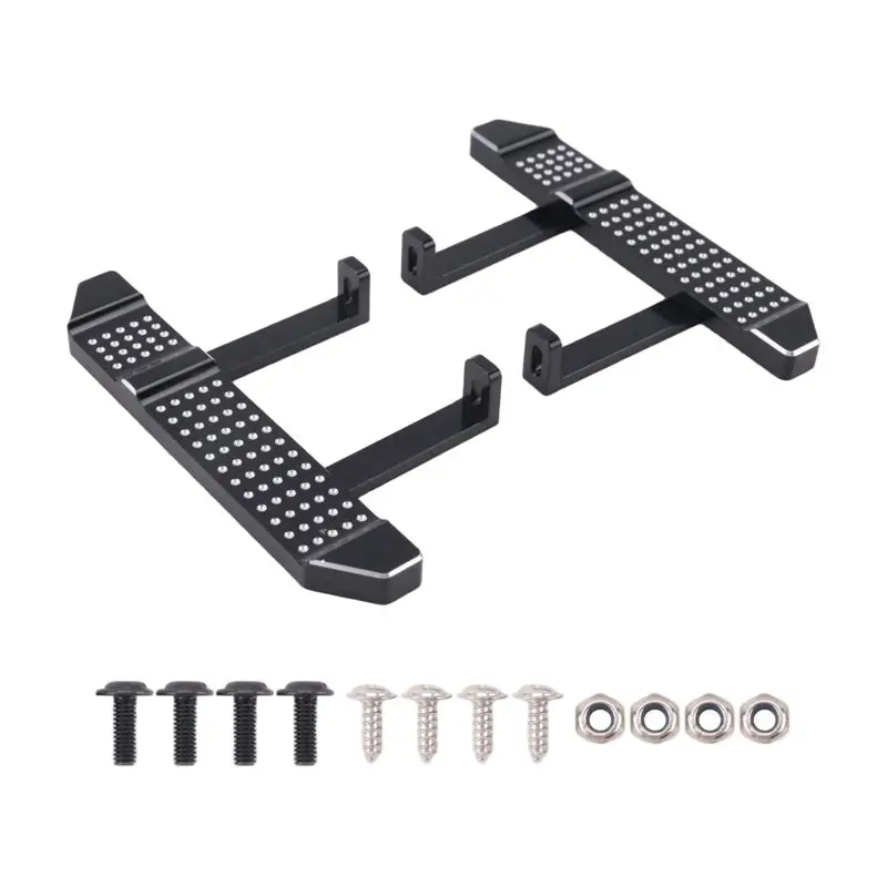 A84F-Metal Upgrade Parts Accessories RC Car Parts Pedal Side Plate Slider For MN D90 MN-90 MN98 MN99 MN99S 1/12 RC Car Black