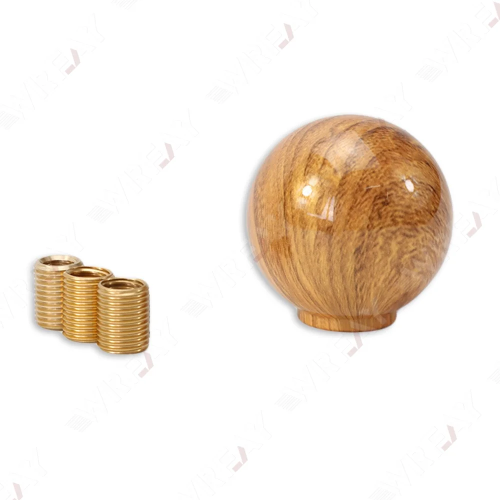 Classic vintage style Peach Wood Style Car Racing Shift Kob Ball Shape Gear Shifter Head Universal