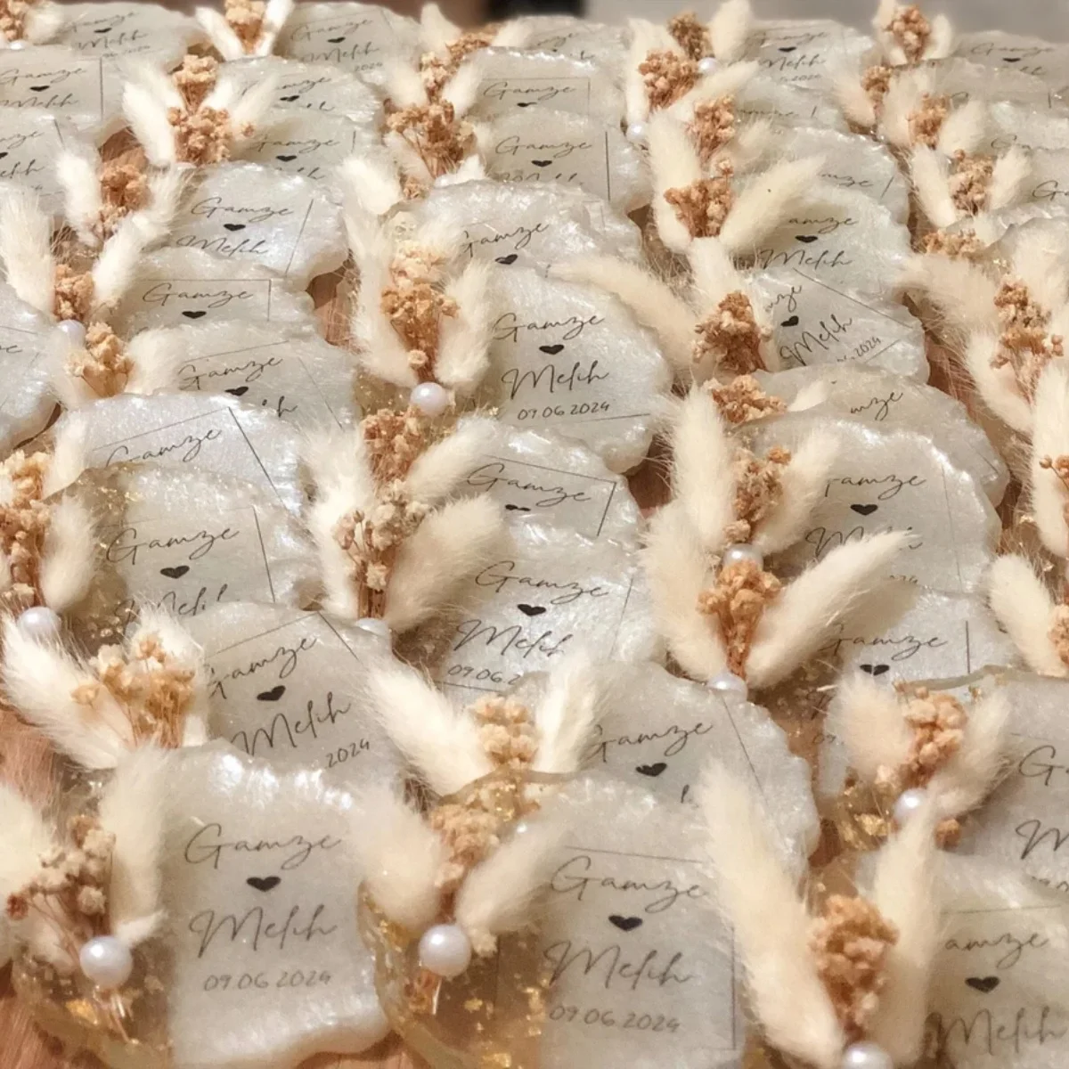 

10 шт. персонализированный магнит, эпоксидный магнит, подарок на помолвку, сувениры для свадебного душа, магнит из сушеных цветов для гостей, свадебные подарки