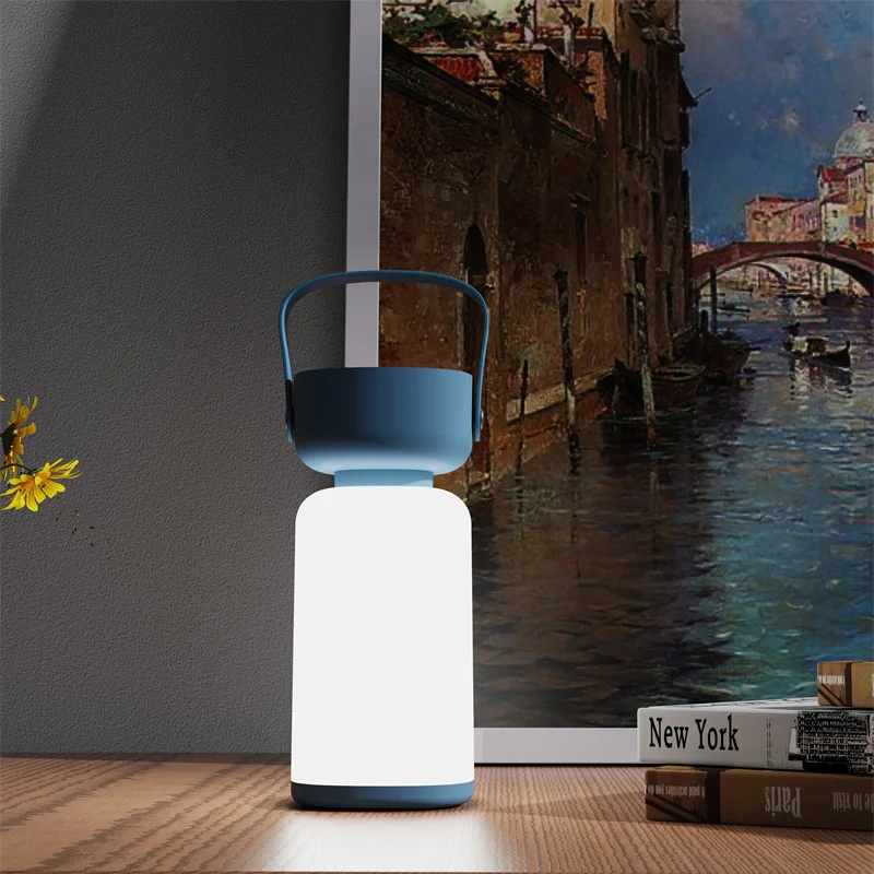 

Portable Travel Light Abs Hang Magic Bottle Night Light Aroma Rechargeable Touch Control Outdoor Camping Light Water Table Lamp
