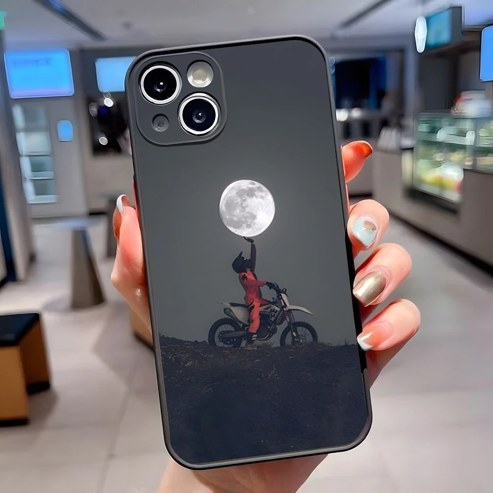 Fashion Sports Motorcycle Phone Case For IPhone 15 Pro Max 14 Pro 13 11 12 Mini Xs X Xr 7 8 Plus Se Matte Translucent Back Cover