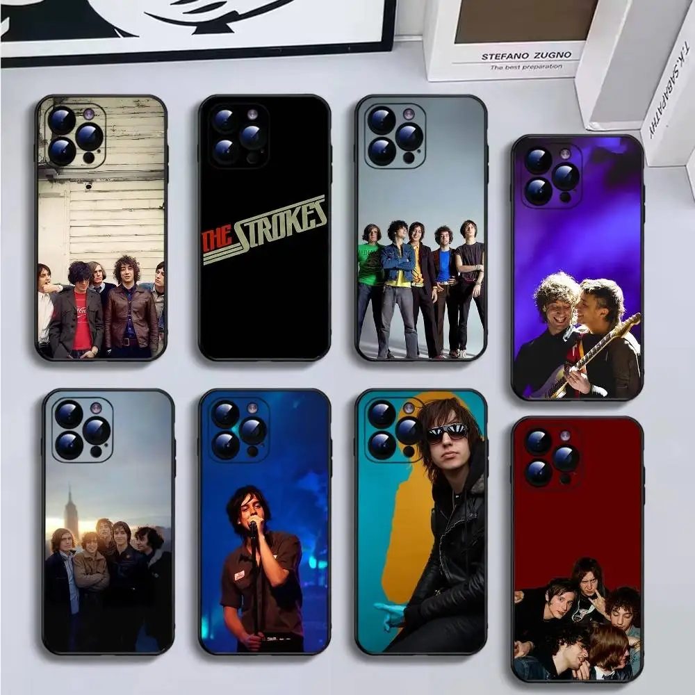 

Band The S-strokes Phone Case For iPhone16,15,14,13,12,11 Plus,Pro Max,XS,X,XR,SE,Mini,8,7,Soft Black Cover