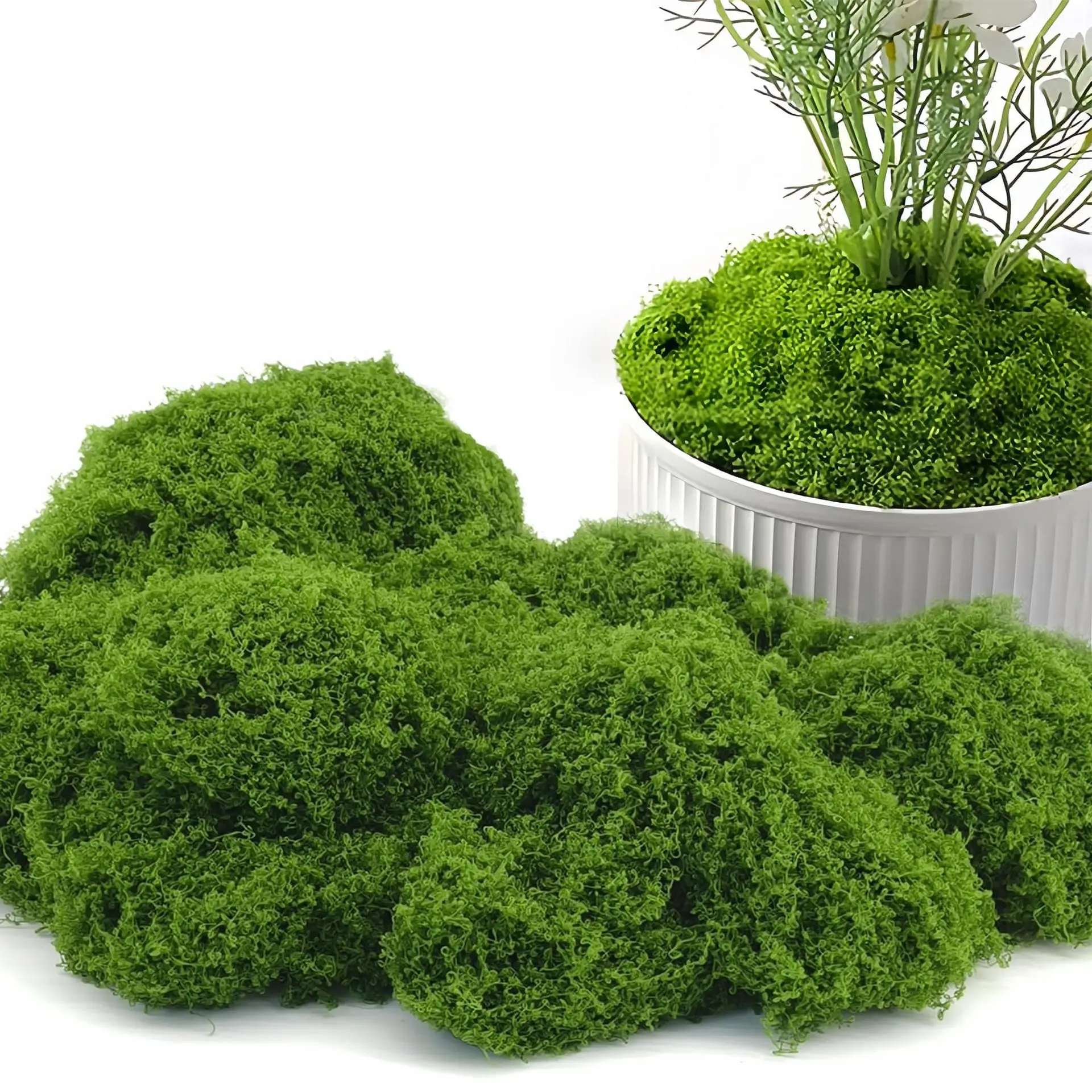 

30g Mini Pack Simulation Moss, Artificial Fake Moss, Imitation Wool Moss, DIY Micro Landscape Decor Green Plants