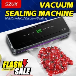 Food Vacuum Sealer Machine Dry Wet Kitchen Food Storage Sealing Machine with UV Built-in Cutter Food Vacuum Packaging Machine