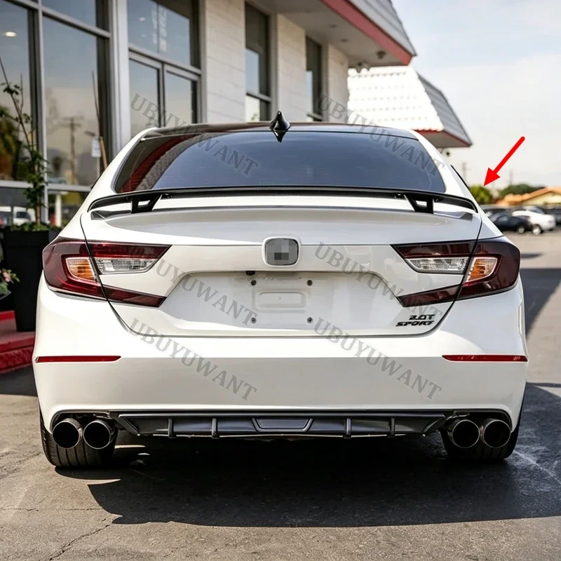 For Honda 10th Generation Accord MK Style ABS Rear Trunk Boot Lid Car Spoiler Ducktail Lip Wing 2018-2022