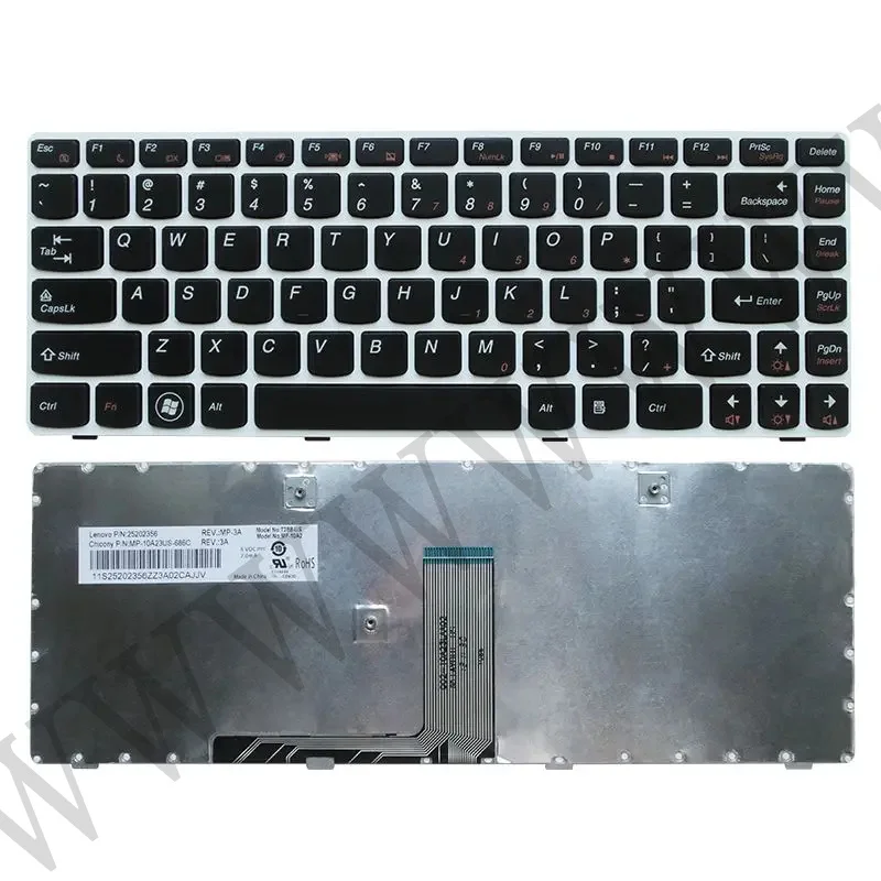 Nuevo teclado para ordenador portátil SP/US/RU para Lenovo G480 G485 Z380 Z480 Z485 G400 G410 G405 G490 A/AM/AT FLEX14A s410p FLEX14g 14D
