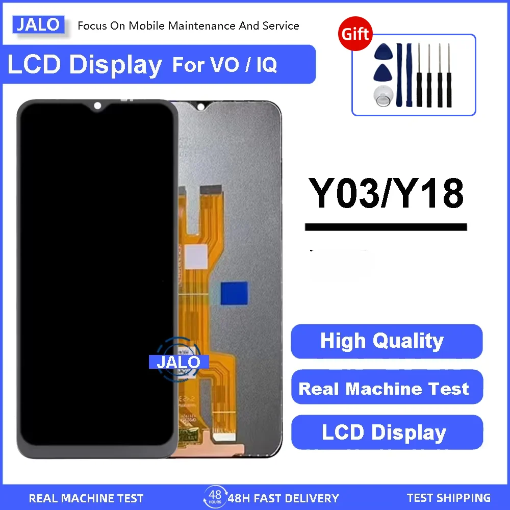 

JALO LCD Screen Assembly for VIVO Y03 Y18 Y28 Y200i IQOO Z9X V2332 V2333 V2352 LCD Display Touch Screen LCD Panel Replacement