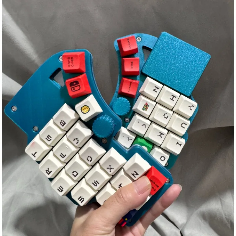 New's Dilemma Max Split Keyboard Kit  Custom Hot swap Wired RGB Single Mode SupportVIA Procyon Touchpad Replace Mouse Ergonomic