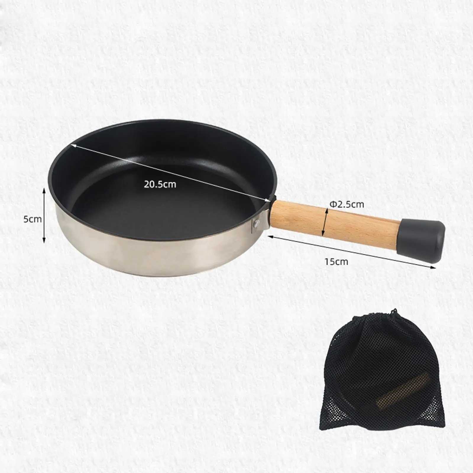 Non Stick Frying Pan Nonstick Flat Griddle Pan for Backpacking Fishing