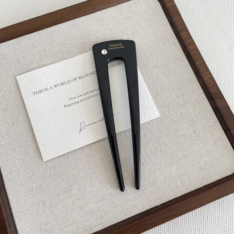 موضة النساء دبوس الشعر أناقة الملونة الرخام نمط كبير 11 سنتيمتر U على شكل خلات الشعر العصي الفتيات إكسسوارات الشعر 2026 جديد #4