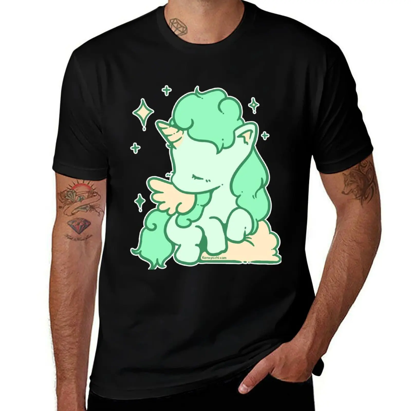 Soft Unicorn (Mint Turquoise) T-Shirt Festival Short Sleeve T-Shirt