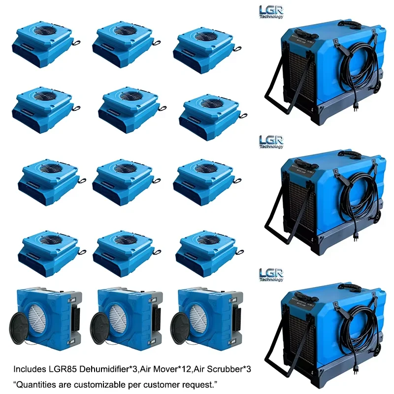 One-stop LGR dehumidifier, air mobile device, air purifier, water stain repair equipment