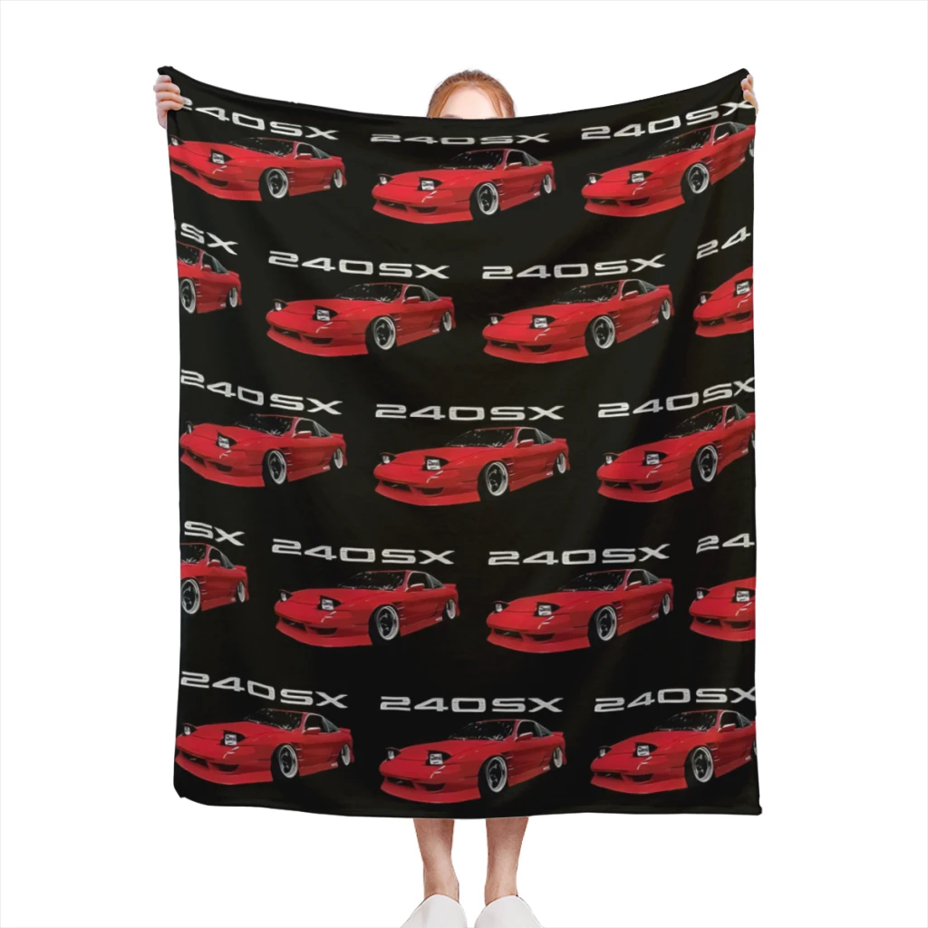 nissan S13 SILVIA 240SX Fluffy Baby Blanket Sofa Camp Nap Bedspread Cozy Flannel Blanket Bedroom Decor