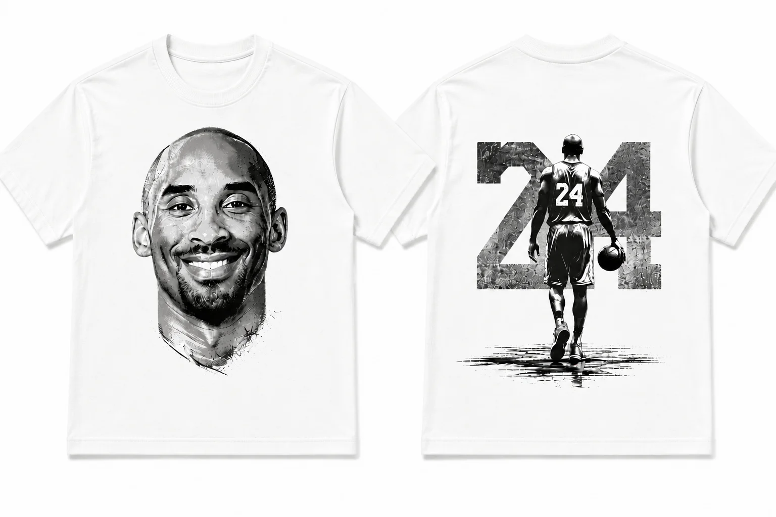 Summer Cotton T-shirt Street Wear Basketball Kobe Bryant Graphic Print Loose T-shirt Top Men's T-shirt for Both Men and Women