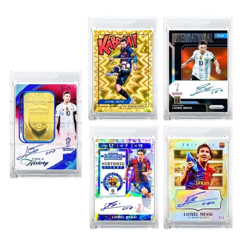 Ultimative Fan-Art 1/1 Messi Signatur Goldene Karte Trendige Exklusive DIY Fußballkarte Perfekte Überraschung Hochwertige Fußballkarte Geschenk