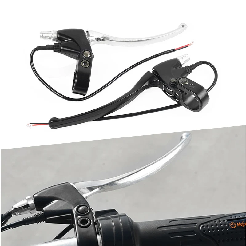 

1 пара универсальных задних тормозных рычагов для электровелосипеда, тормозная ручка для электрического велосипеда, тормозной рычаг для велосипедного велосипеда, аксессуар для выключателя питания