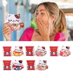 Bring Wealth Maneki Neko Lucky Cat Coin Purse Good Luck Handbag Accessories Fortune Cat Small Item Bag Cotton Creative Gift