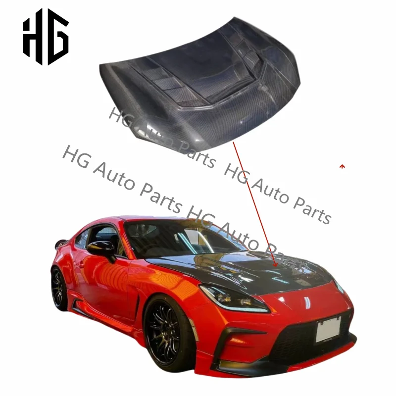 High Quality Car Accessories Carbon Fiber Front Bumper Hood Scoop Bonnet For 2013-2019 Toyota GT86 Subaru BRZ GR86 Engine Cover