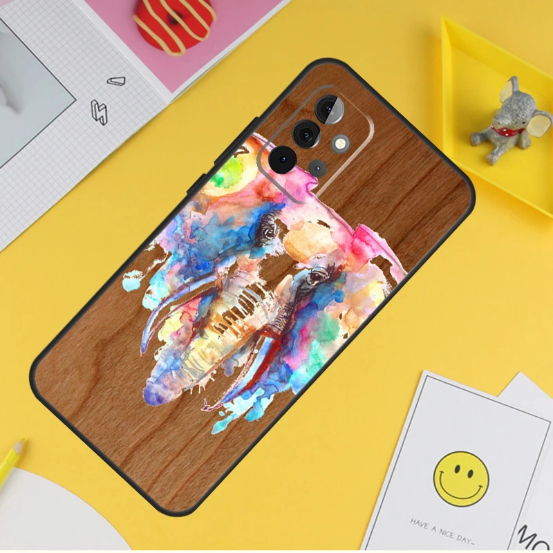 Natural Bamboo Wood Pattern Print Case For Samsung Galaxy A54 A34 A14 A13 A33 A53 A12 A32 A52 A71 A51 A15 A25 A35 A55 Cover
