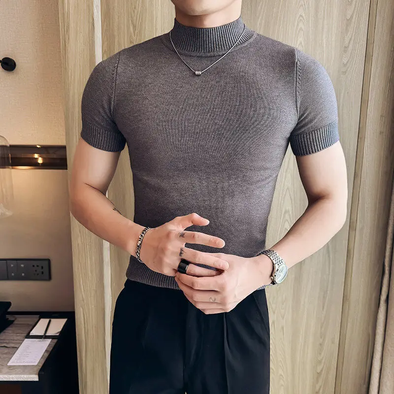 

Slim Fit Knitted ort Sve Sweater XS S Size Youth Casual Faion Spring New Sle f Sve Knitwear Small Size Men's T...