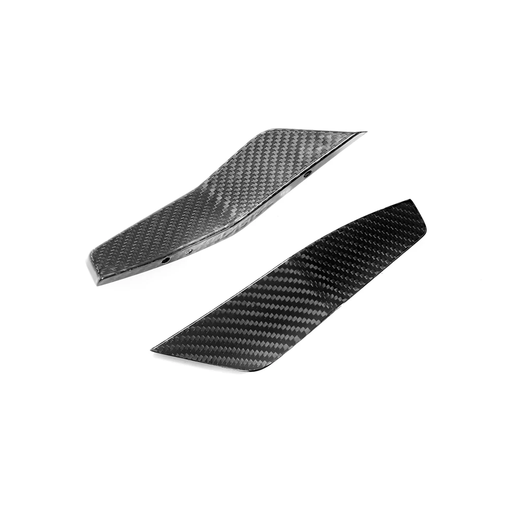 Dry Carbon Fiber Front Bumper Canards Side Splitter Add On For Audi 20-21 RS7 Sportback