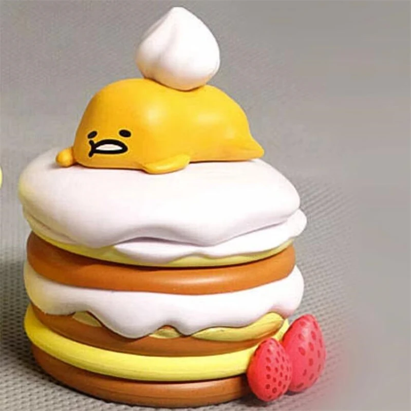 Anime Gudetama Yolk Lazy Eggs  Action Figure Toys Dolls Gudetama Dessert Party Christmas Gifts for Kids Desktop Ornament