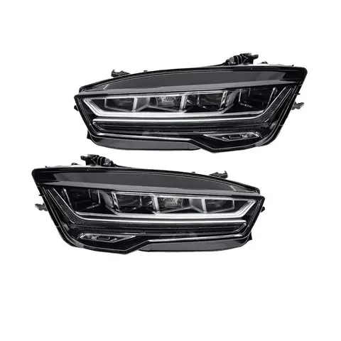Для моделей Audi A7 2015-2018 годов выпуска модернизированный блок фар с LED-проектором, оснащённый LED-поворотниками и дневными ходовыми огнями.