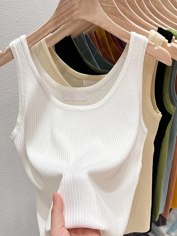 

Женская майка больших размеров, летняя верхняя одежда, базовая модель для работы, без рукавов, утягивающий топ с круглым вырезом, стандартная длина, цветная