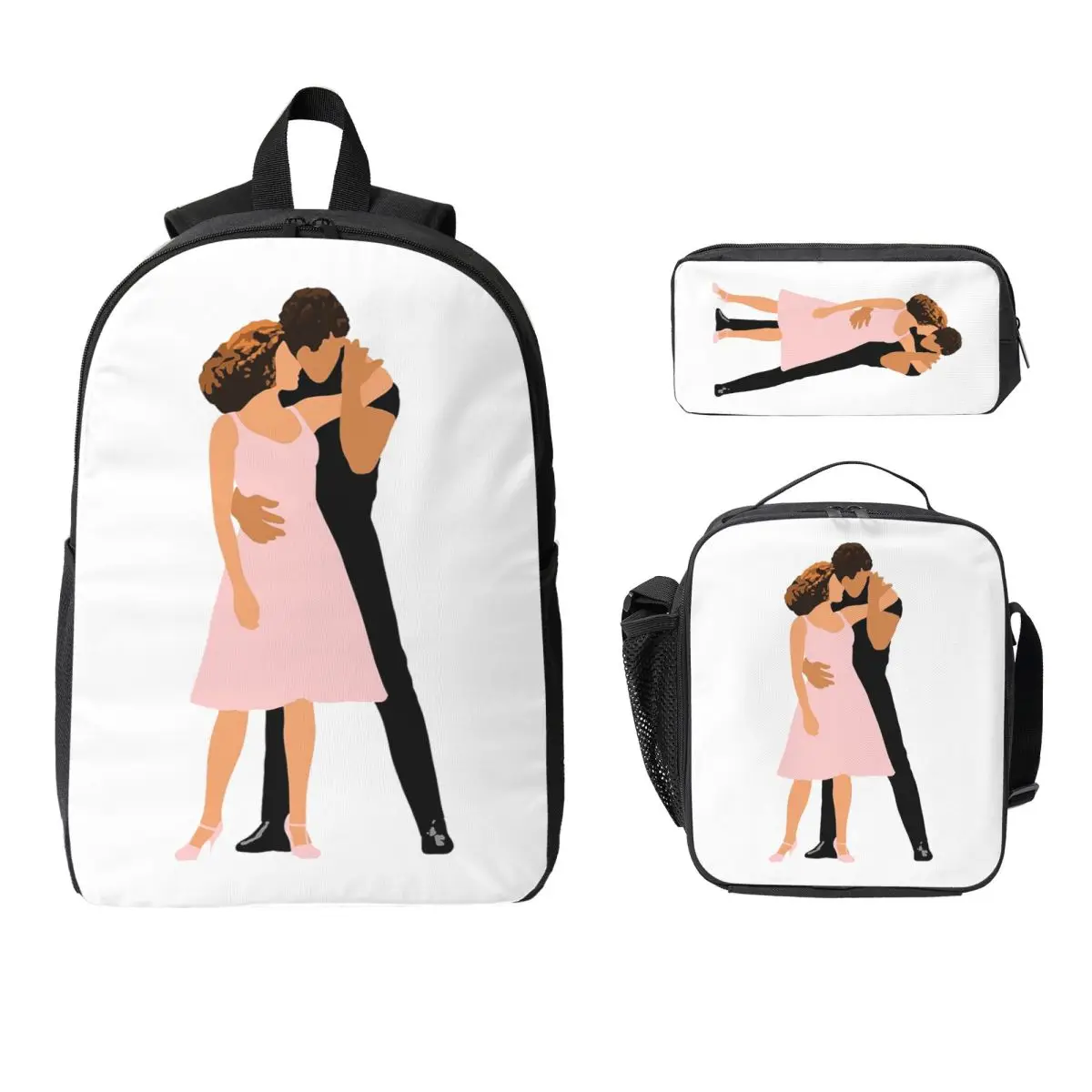 

Рюкзак для грязных танцев, студенческий рюкзак для мальчиков и девочек, школьная сумка, компьютерные сумки на плечо, 3 шт., изолированная сумка для обеда, пенал