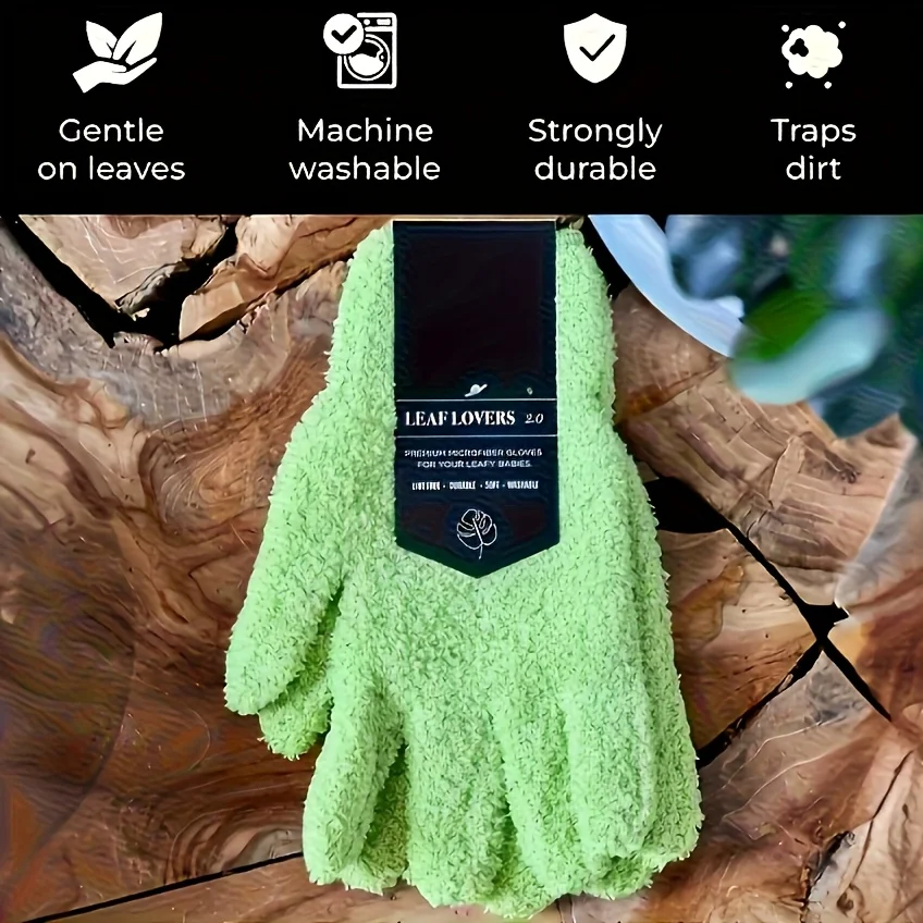 Microfiber Dusting Gloves Coral Fleece Fabric Elastic & Breathable Easy To Clean Dust From Car Boat and Plant Surfaces For Home