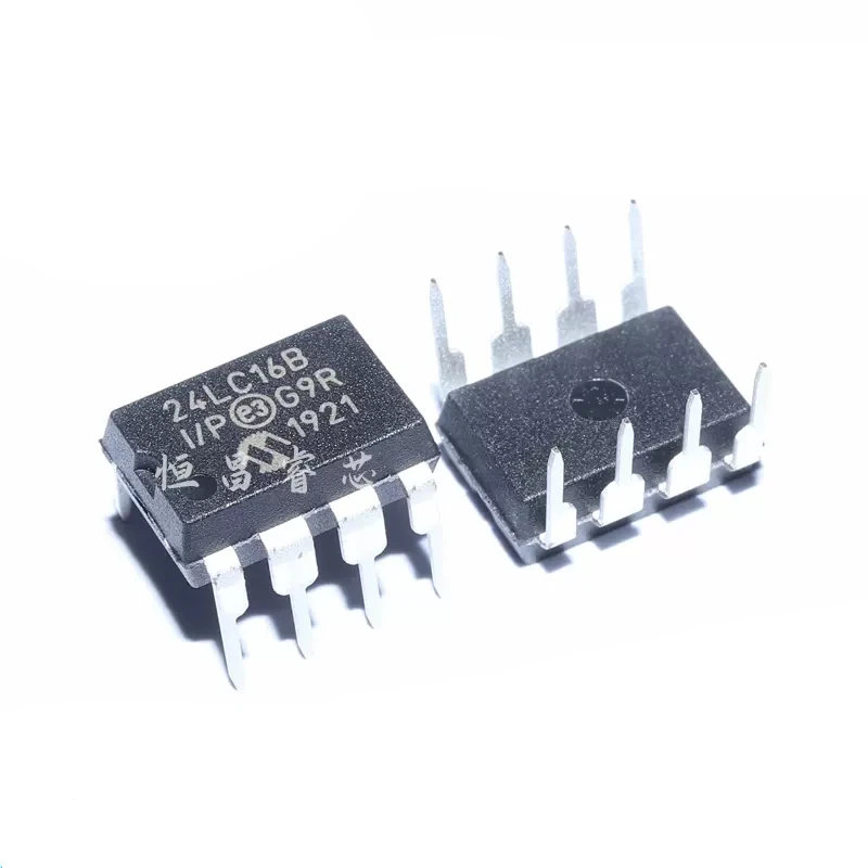 5PCS  24LC16B-I-P 24LC16B new original 16Kbit DIP8 2K EEPROM memory