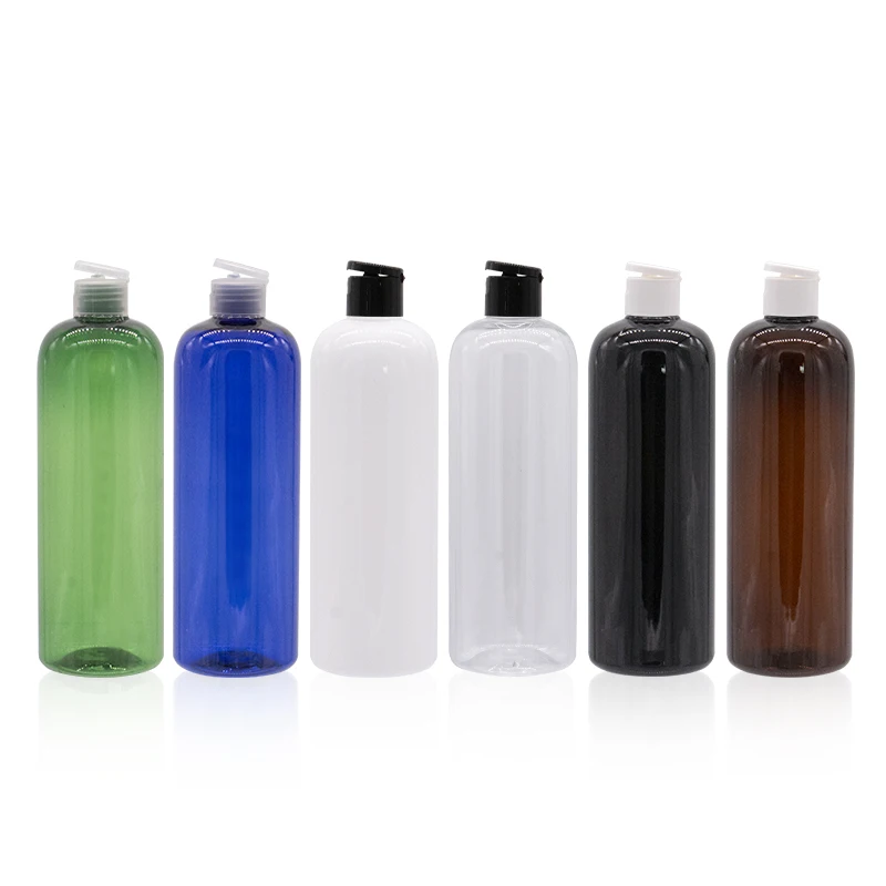 

12pcs 300ml 400ml 500ml Plastic Refillable Cosmetic Bottles For Travel Packaging PET Flip Cover Cap Big Size Shampoo Lotion