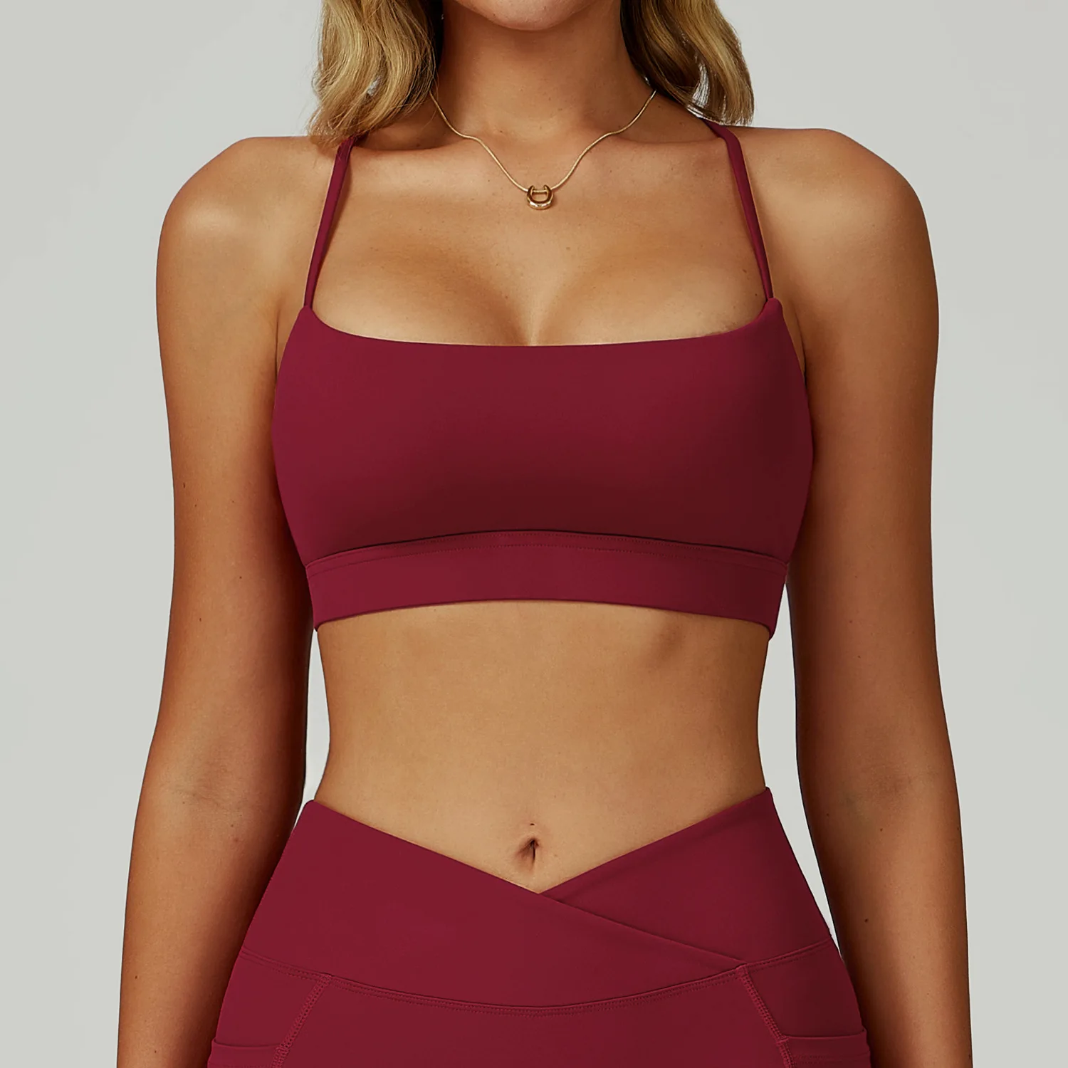 Sports Bra Women Top Cross Strap Thin Push Up Sport Bra Yoga Gym Crop Top Brassiere Fitness Tube Top Breathable Beauty Back Bras