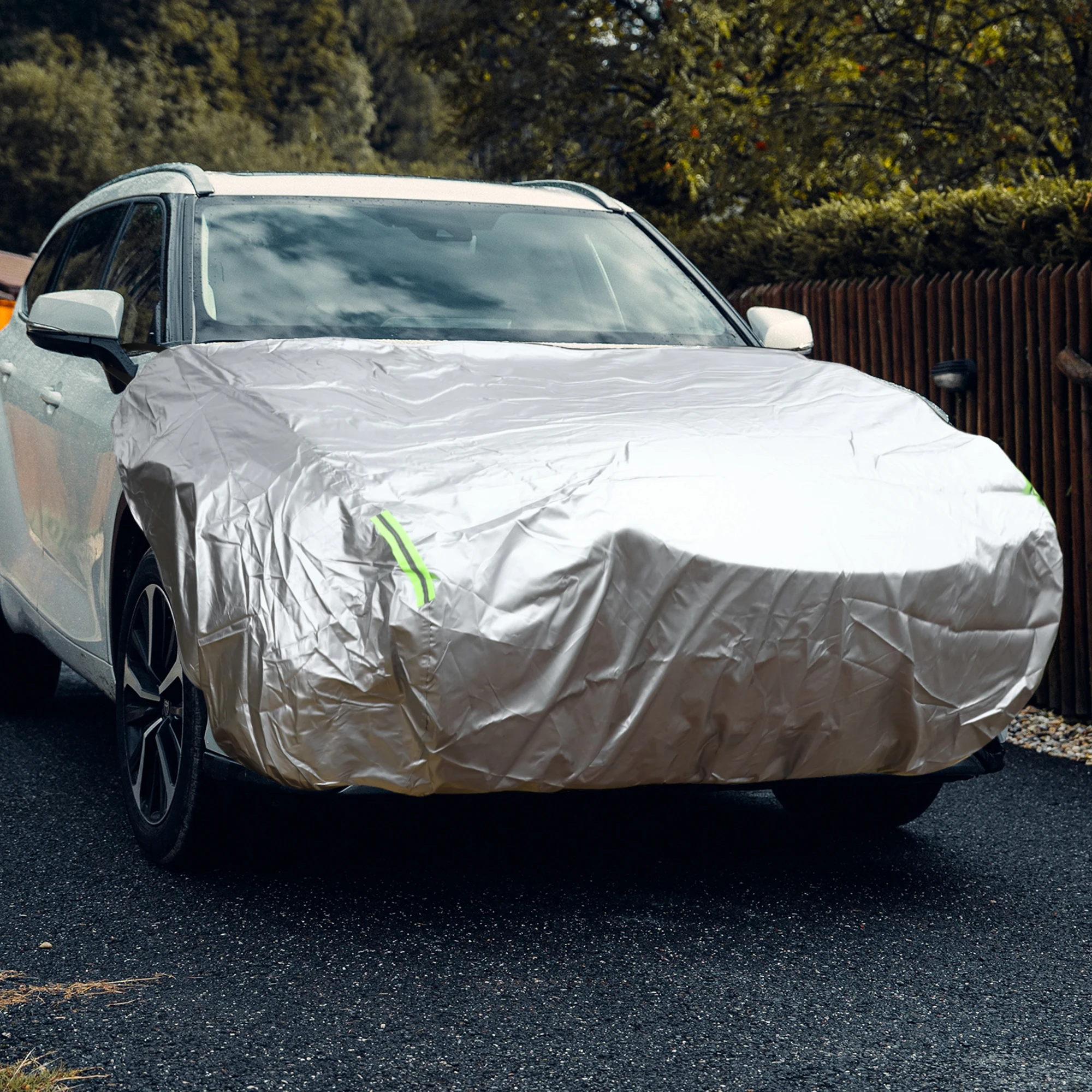 

Водонепроницаемый получехол для автомобиля Uxcell 210x110 см, уличный получехол для авто 210D, серебристый оттенок